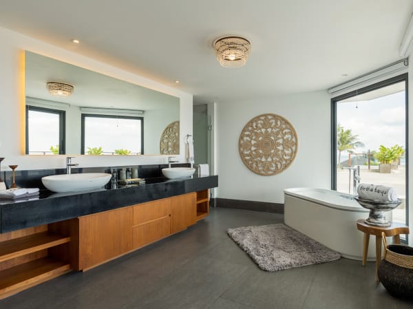 Tirtha Bayu Villa I - Bathroom with a view